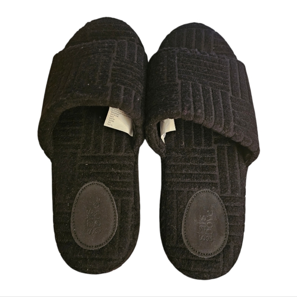 Women's  Black Sammy Platform Slide Slippers. Sz XL 11-12